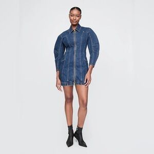 NWT! Gap × Cult Gaia Barrel Denim Mini Dress - Size Medium 🦋